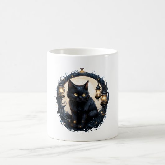 Crescent Moon Cat Kaffeetasse (Mittel)