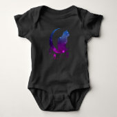 Crescent Moon Cat Mystical Pastel Goth Baby Strampler (Vorderseite)