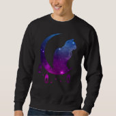 Crescent Moon Cat Mystical Pastel Goth Sweatshirt (Vorderseite)