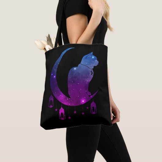 Crescent Moon Cat Mystical Pastel Goth Tasche (Von Nahem)