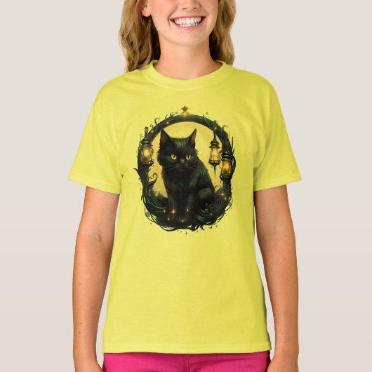 Crescent Moon Cat T-Shirt (Vorderseite)