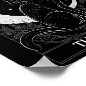 Crescent Moon Cat Tarot Card Graphic for Tarot Cat Poster (Ecke)