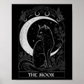 Crescent Moon Cat Tarot Card Graphic for Tarot Cat Poster (Vorne)