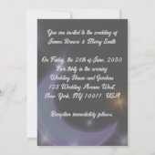 Crescent Moon Cats in Liebe Gold Star Hochzeit Einladung (Rückseite)