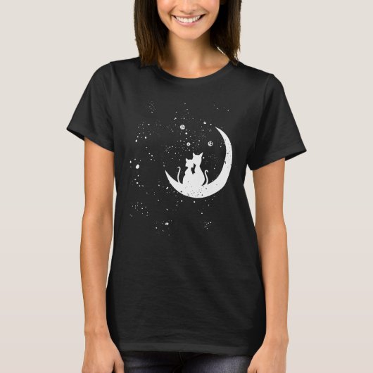 Crescent Moon Cats T-Shirt (Vorderseite)
