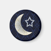 Crescent Moon Damask Goth Magnet (Vorne)