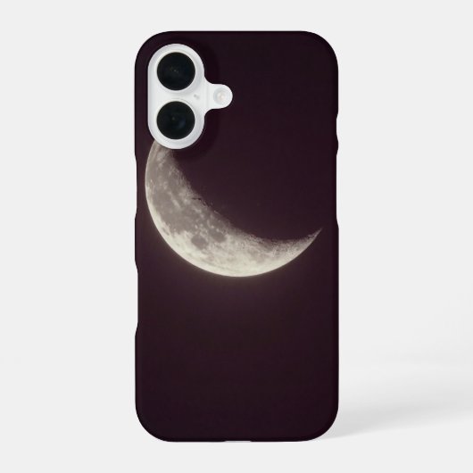Crescent Moon Dark Minimal Phone Case iPhone 16 Hülle (Rückseite)