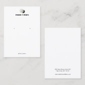 Crescent Moon Earring Juwelry Display Holder Visitenkarte (Vorne/Hinten)