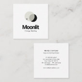 Crescent Moon Energy Reiki Practitioner Quadratische Visitenkarte (Vorne/Hinten)