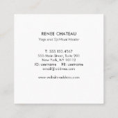 Crescent Moon Energy Reiki Practitioner Quadratische Visitenkarte (Rückseite)