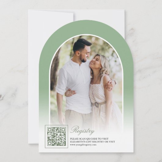 Crescent Moon Eucalyptus Arch Brautparty Einladung (Rückseite)