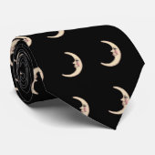 CRESCENT MOON FACE by SHARON SHARPE Krawatte (Gerollt)