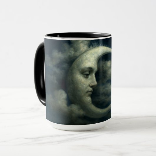 Crescent Moon Face Tasse (Vorderseite Links)