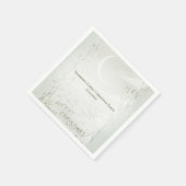 Crescent Moon Frozen Wilde Blume Weihnachts-Abende Serviette (Ecke)