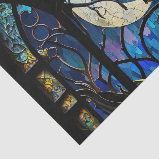 Crescent Moon gestanztes Glas Seidenpapier (Ausschnitt)