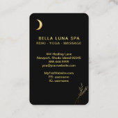 *~* Crescent Moon Glitzer Gold Foil Blätter Visitenkarte (Rückseite)