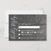 Crescent Moon Gold Celestial Wedding RSVP Card Karte (Vorderseite)