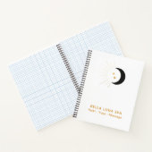 *~* Crescent Moon Gold Moon Beams Twinkle Stars Notizblock (Innenseite)