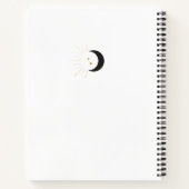 *~* Crescent Moon Gold Moon Beams Twinkle Stars Notizblock (Rückseite)