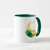 Crescent Moon Gold Pot St. Patrick's Day Tasse (VorderseiteRechts)