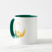 Crescent Moon Gold Pot St. Patrick's Day Tasse (Vorderseite Links)