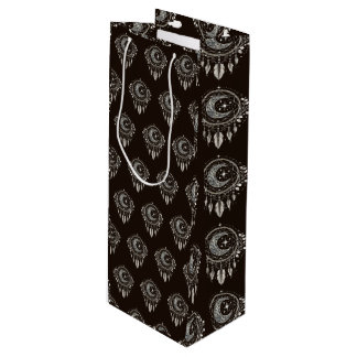 Crescent Moon Golden Dream Catcher. Geschenktüte Für Weinflaschen