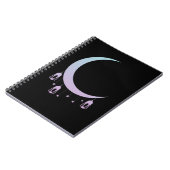 Crescent Moon Gothic Spiritual Pastel Goth Notizblock (Linke Seite)