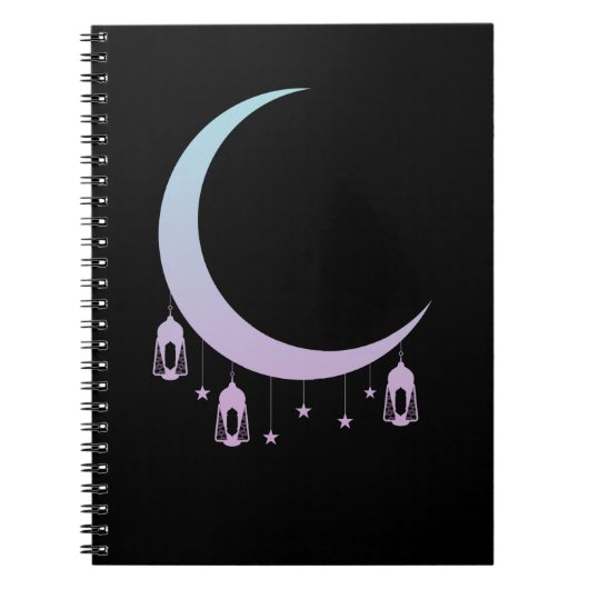 Crescent Moon Gothic Spiritual Pastel Goth Notizblock (Vorderseite)