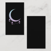 Crescent Moon Gothic Spiritual Pastel Goth Visitenkarte (Vorne/Hinten)