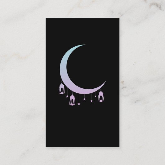 Crescent Moon Gothic Spiritual Pastel Goth Visitenkarte (Vorderseite)