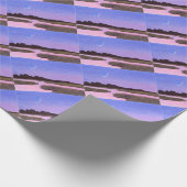 Crescent Moon & Heron in Twilight Marsh Geschenkpapier (Ecke)
