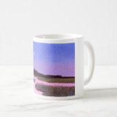 Crescent Moon & Heron in Twilight Marsh Kaffeetasse (VorderseiteRechts)