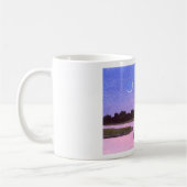 Crescent Moon & Heron in Twilight Marsh Kaffeetasse (Links)