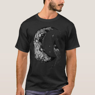 Crescent Moon Hexe ästhetische Astrologie Gothic T-Shirt