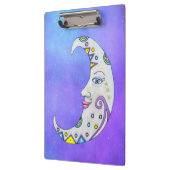 Crescent Moon Hübsche Gesichtshälfte Farbige Marki Klemmbrett (Links)