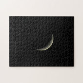 Crescent Moon im Black Sky Jigsaw Puzzle (Horizontal)