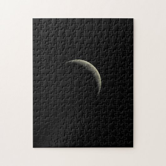 Crescent Moon im Black Sky Jigsaw Puzzle (Vertikal)
