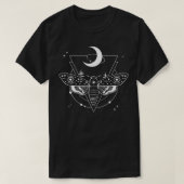 Crescent Moon Insect Moth Witchcraft T-Shirt (Design vorne)