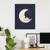 Crescent Moon Kinderzimmer Art Poster (Heimbüro)