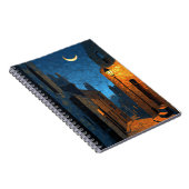 Crescent Moon Lantern Street Notebook Notizblock (Rechte Seite)