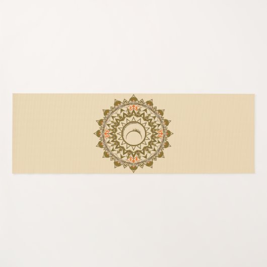 Crescent Moon Mandala Yogamatte (Vorderseite (Horizontal))