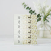 Crescent Moon Mistletoe Festliches Abendessen Einladung (Stehend Vorderseite)