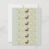 Crescent Moon Mistletoe Festliches Abendessen Einladung (Rückseite)