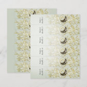 Crescent Moon Mistletoe Festliches Abendessen Einladung (Vorne/Hinten)