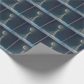 Crescent Moon mit einem Weihnachtsstern Geschenkpapier (Ecke)