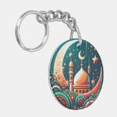 Crescent Moon Mosque Schlüsselanhänger (Vorderseite links)