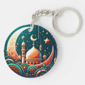 Crescent Moon Mosque Schlüsselanhänger (Rückseite)