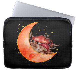 Crescent Moon Mushroom Cottagecore Fungi Mycology Laptopschutzhülle