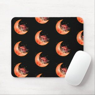 Crescent Moon Mushroom Cottagecore Fungi Mycology Mousepad