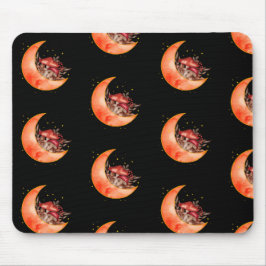 Crescent Moon Mushroom Cottagecore Fungi Mycology Mousepad